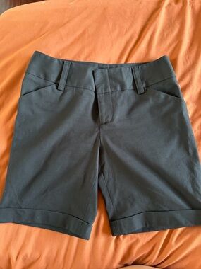Alice + Olivia Black Tailored Bermuda Shorts